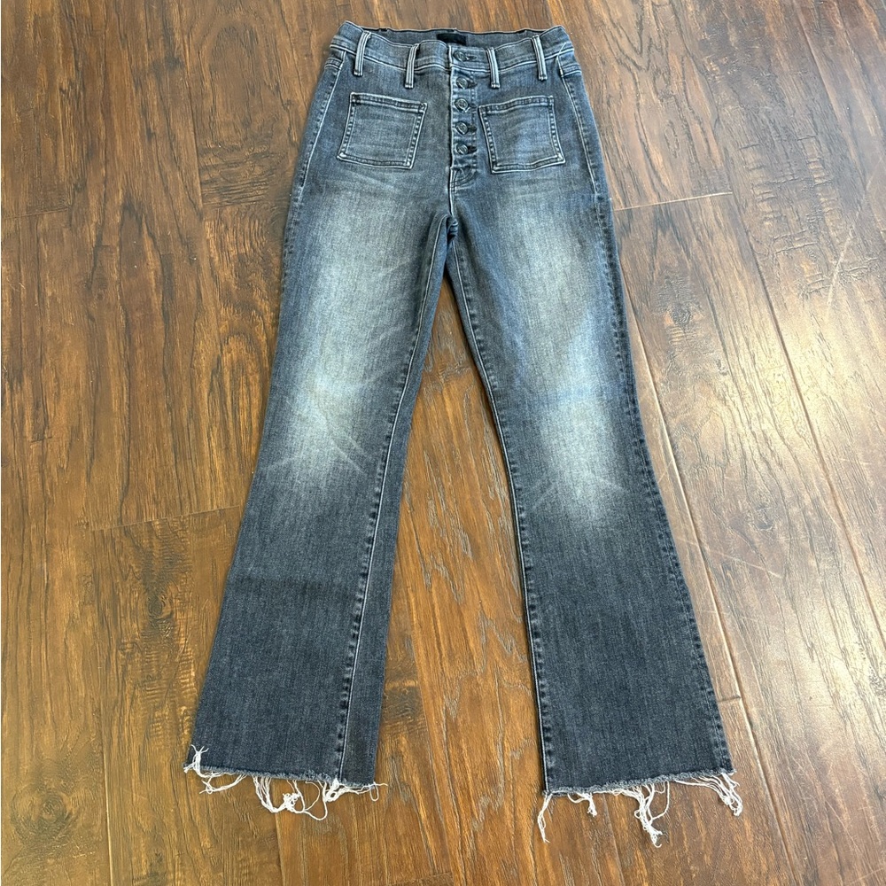 MOTHER The Patch Pocket Hustler Ankle Fray in The Light On Wash Size 25 - Picture 2 of 7